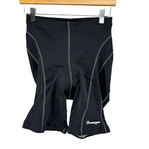 Formaggio Cycling Shorts Mens Black Padded Nylon Stretch Pull On 6.5" Size L